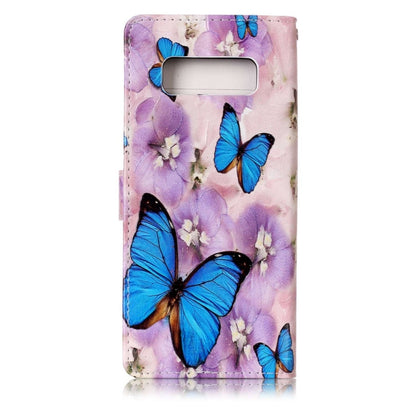 For Galaxy Note 8 Embossed Purple Butterfly Pattern Horizontal Flip Leather Case with Holder & Card Slots & Wallet & Photo Frame by buy2fix