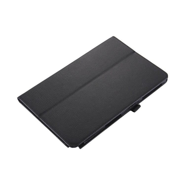 For Galaxy Tab A 10.1 (2016) / P585 Litchi Texture Horizontal Flip Leather Case with Holder(Black) by buy2fix