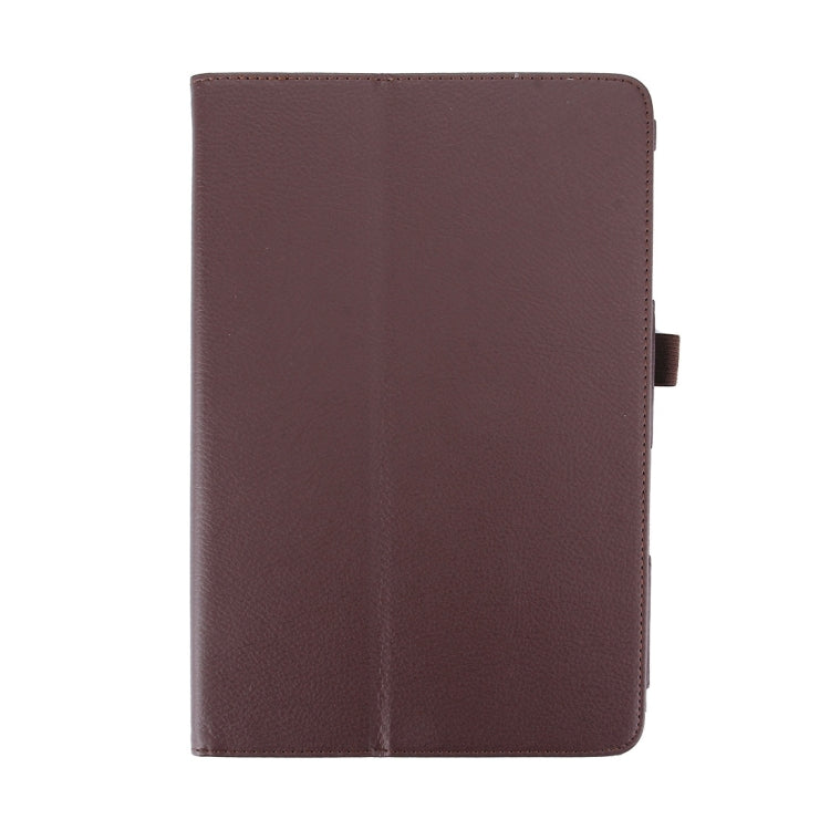 For Galaxy Tab A 10.1 (2016) / P585 Litchi Texture Horizontal Flip Leather Case with Holder(Brown) by buy2fix