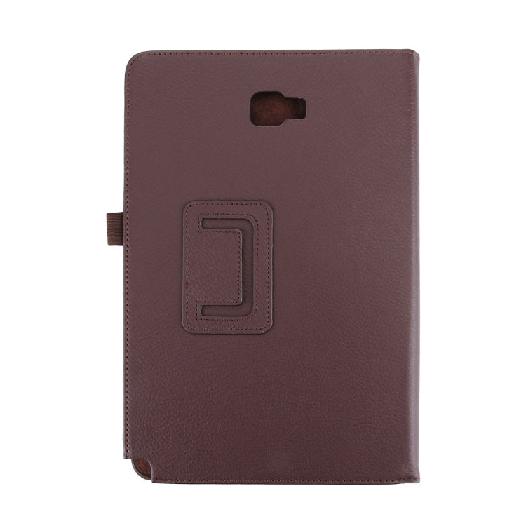 For Galaxy Tab A 10.1 (2016) / P585 Litchi Texture Horizontal Flip Leather Case with Holder(Brown) by buy2fix
