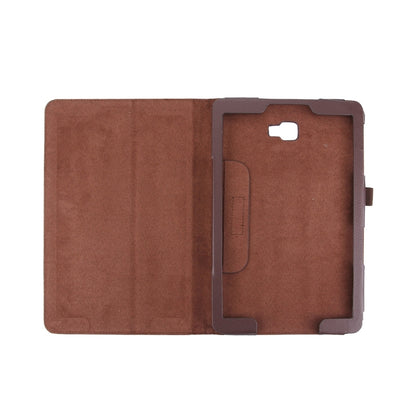 For Galaxy Tab A 10.1 (2016) / P585 Litchi Texture Horizontal Flip Leather Case with Holder(Brown) by buy2fix