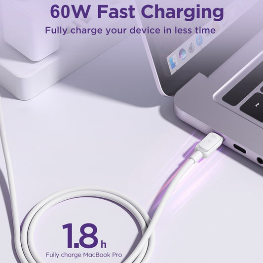 JOYROOM S-CC100A14 Multi-Color Series 60W USB-C / Type-C to USB-C / Type-C Fast Charging Data Cable, Length:1.2m (White) by JOYROOM