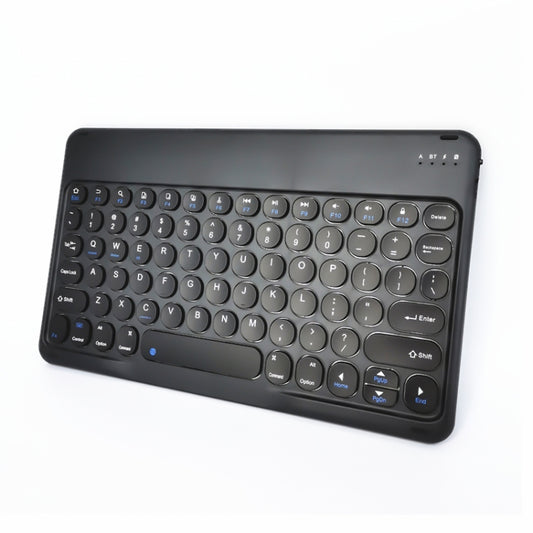 X3 10 inch Universal Tablet Round Keycap Wireless Bluetooth Keyboard (Black) by buy2fix