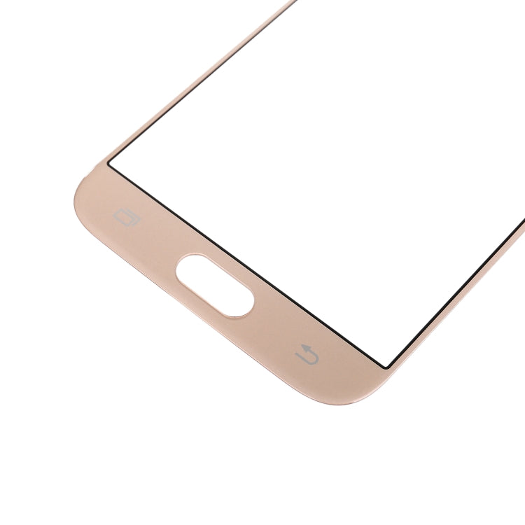 For Galaxy J7 (2017) / J730 Front Screen Outer Glass Lens (Gold) - Outer Glass Lens by buy2fix | Online Shopping UK | buy2fix