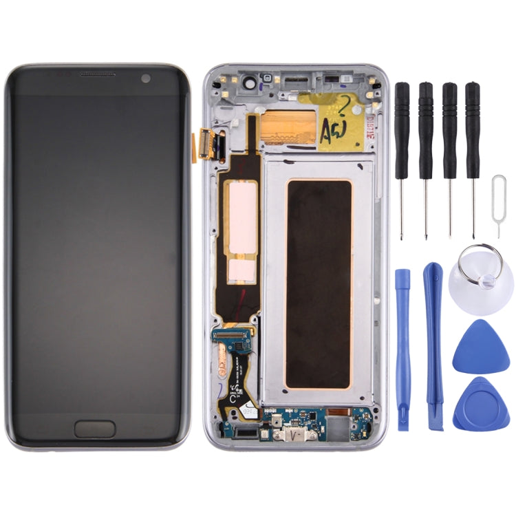 for Galaxy S7 Edge / G935A Digitizer Full Assembly with Frame & Charging Port Board & Volume Button & Power Button (Black) - LCD Screen by buy2fix | Online Shopping UK | buy2fix