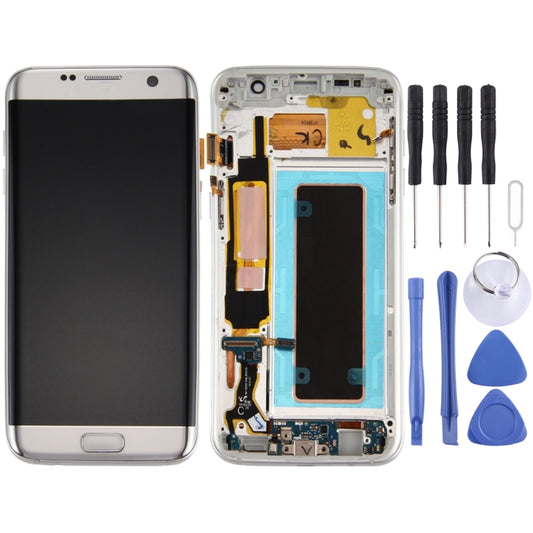Original LCD Screen and Digitizer Full Assembly with Frame & Charging Port Board & Volume Button & Power Button for Galaxy S7 Edge / G935A(Silver) - LCD Screen by buy2fix | Online Shopping UK | buy2fix
