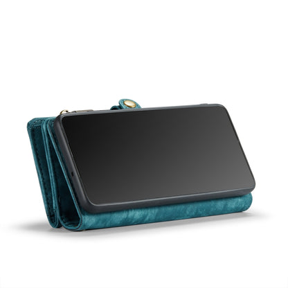 CaseMe-008 Detachable Multifunctional Retro Frosted Horizontal Flip Leather Case for Galaxy A20 / M10S, with Card Slot & Holder & Zipper Wallet & Photo Frame(Blue) - Galaxy Phone Cases by CaseMe | Online Shopping UK | buy2fix