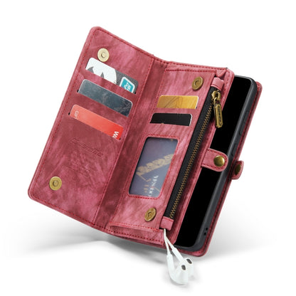 CaseMe-008 Detachable Multifunctional Retro Frosted Horizontal Flip Leather Case for Galaxy A20 / M10S, with Card Slot & Holder & Zipper Wallet & Photo Frame(Red) - Galaxy Phone Cases by CaseMe | Online Shopping UK | buy2fix