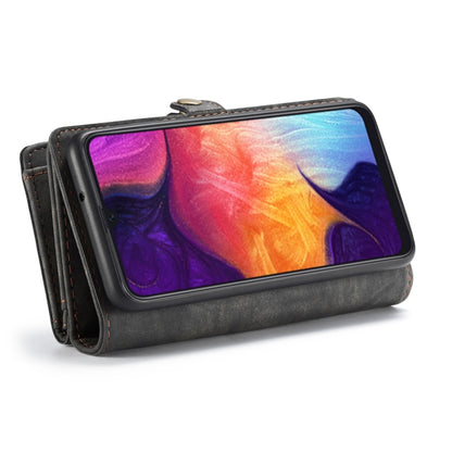 CaseMe-008 Detachable Multifunctional Retro Frosted Horizontal Flip Leather Case for Galaxy A50, with Card Slot & Holder & Zipper Wallet & Photo Frame(Black) - Galaxy Phone Cases by CaseMe | Online Shopping UK | buy2fix