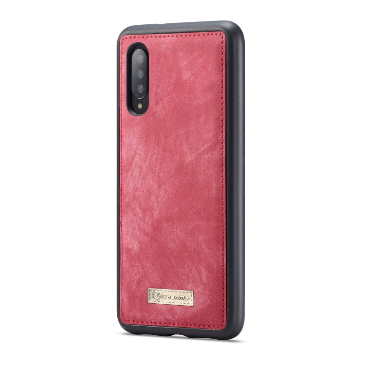 CaseMe-008 Detachable Multifunctional Retro Frosted Horizontal Flip Leather Case for Galaxy A50, with Card Slot & Holder & Zipper Wallet & Photo Frame(Red) - Galaxy Phone Cases by CaseMe | Online Shopping UK | buy2fix