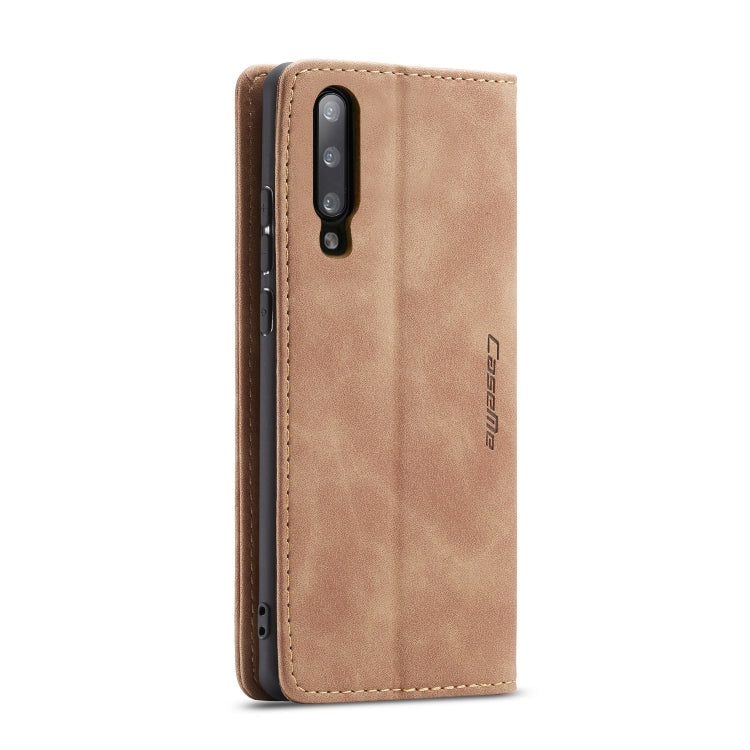 CaseMe-013 Multifunctional Retro Frosted Horizontal Flip Leather Case for Galaxy A30S / A50S / A50, with Card Slot & Holder & Zipper Wallet & Photo Frame(Brown) by CaseMe