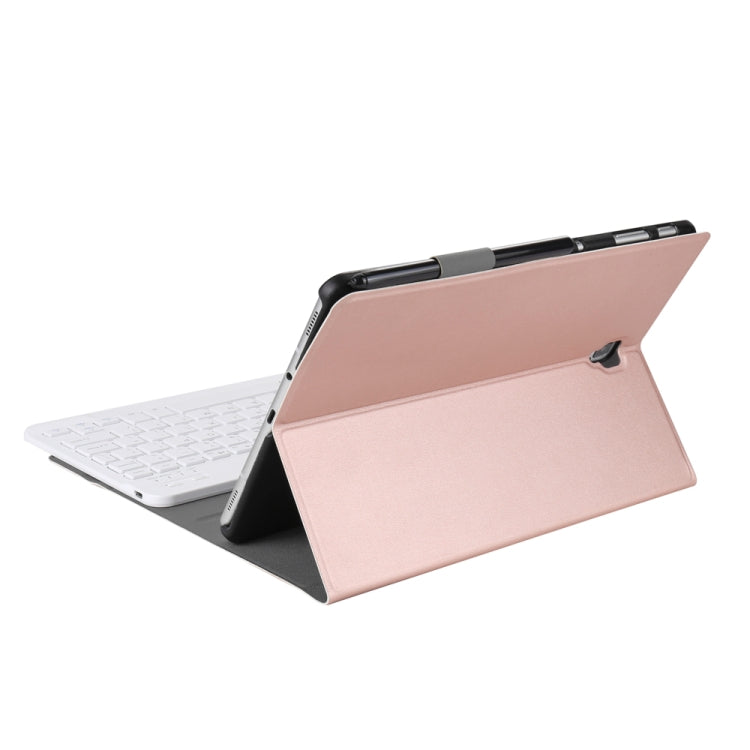 A830 Ultra-thin Detachable Bluetooth Keyboard Leather Tablet Case for Galaxy Tab S4 10.5 T830 / T835, with Holder(Rose Gold) - Samsung Keyboard by buy2fix | Online Shopping UK | buy2fix