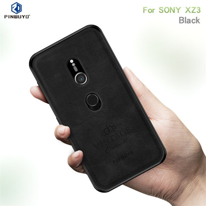 PINWUYO Shockproof Waterproof Full Coverage PC + TPU + Skin Protective Case for Sony Xperia XZ3 (Black) - Sony Cases by PINWUYO | Online Shopping UK | buy2fix