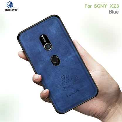 PINWUYO Shockproof Waterproof Full Coverage PC + TPU + Skin Protective Case for Sony Xperia XZ3 (Blue) by PINWUYO