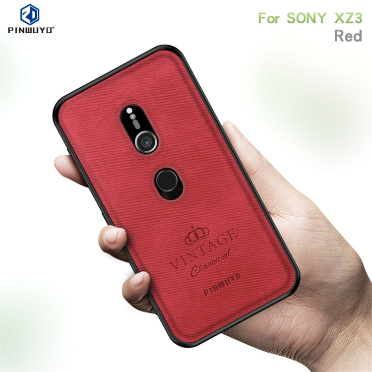 PINWUYO Shockproof Waterproof Full Coverage PC + TPU + Skin Protective Case for Sony Xperia XZ3 (Red) - Sony Cases by PINWUYO | Online Shopping UK | buy2fix