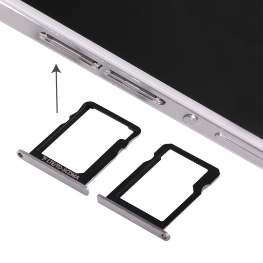 For Huawei Ascend P7 Micro SIM Card Tray + Micro SD Card Tray (Black)