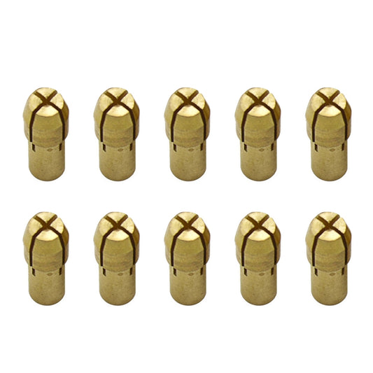 10 PCS Three-claw Copper Clamp Nut for Electric Mill Fittings，Bore diameter: 0.5mm by buy2fix