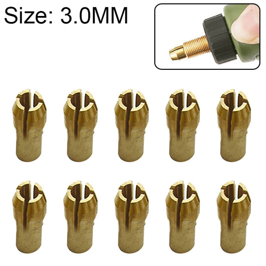 10 PCS Three-claw Copper Clamp Nut for Electric Mill Fittings，Bore diameter: 3.0mm by buy2fix