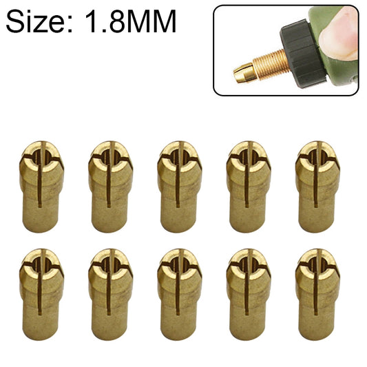 10 PCS Three-claw Copper Clamp Nut for Electric Mill Fittings，Bore diameter: 1.8mm by buy2fix
