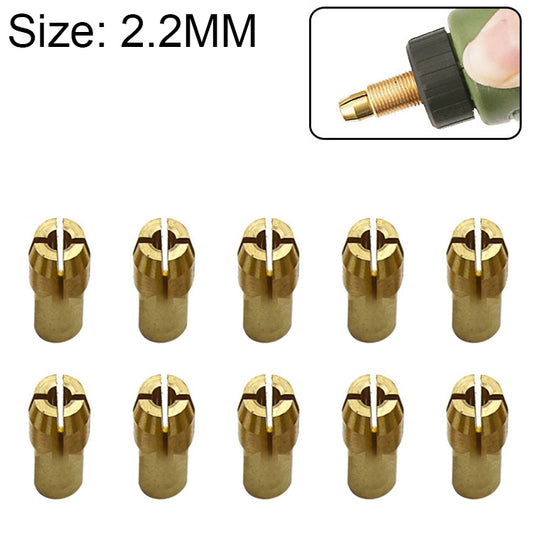 10 PCS Three-claw Copper Clamp Nut for Electric Mill Fittings，Bore diameter: 2.2mm by buy2fix