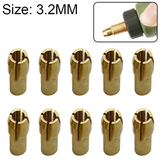 10 PCS Three-claw Copper Clamp Nut for Electric Mill Fittings，Bore diameter: 3.2mm by buy2fix