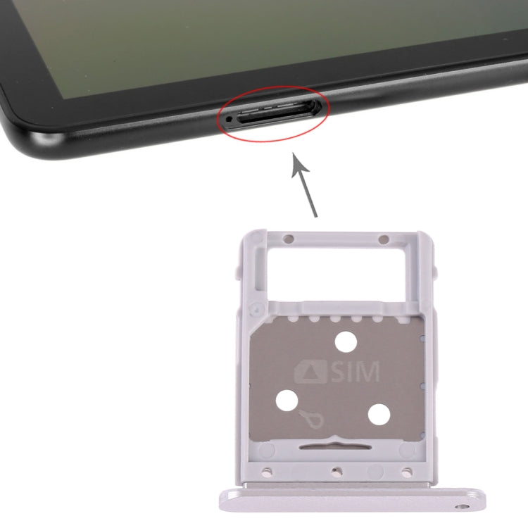For Galaxy Tab S4 10.5 T835 SIM Card Tray + Micro SD Card Tray (Silver) - Card Tray by buy2fix | Online Shopping UK | buy2fix