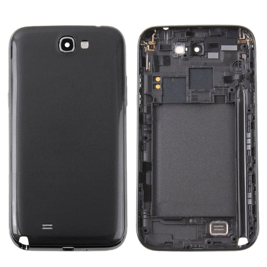 For Galaxy Note II / N7100 Middle Frame Bezel + Battery Back Cover (Black) - Back Cover by buy2fix | Online Shopping UK | buy2fix