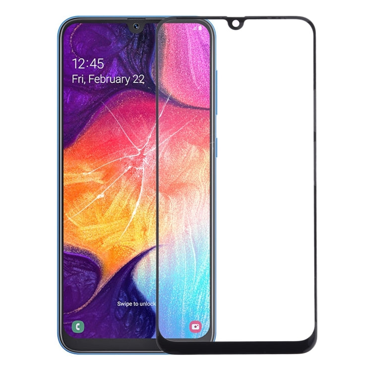 For Galaxy A50 / A30 / M30 / A4S Front Screen Outer Glass Lens (Black) - Outer Glass Lens by buy2fix | Online Shopping UK | buy2fix