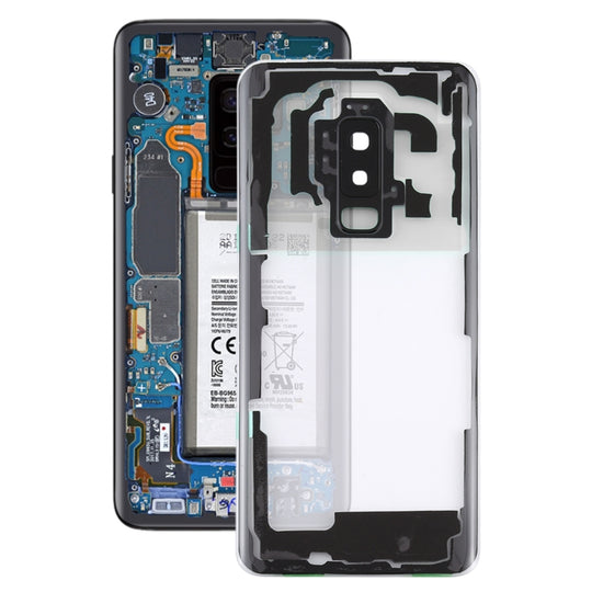 For Samsung Galaxy S9+ / G965F G965F/DS G965U G965W G9650 Transparent Battery Back Cover with Camera Lens Frame (Transparent)