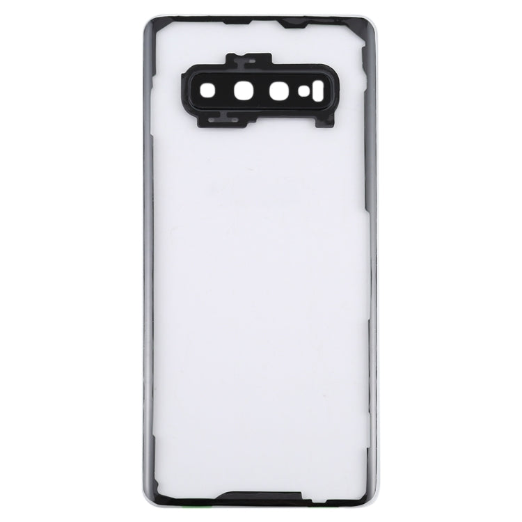 For Samsung Galaxy S10+ SM-G9750 G975F Transparent Battery Back Cover with Camera Lens Cover (Transparent) - Back Cover by buy2fix | Online Shopping UK | buy2fix