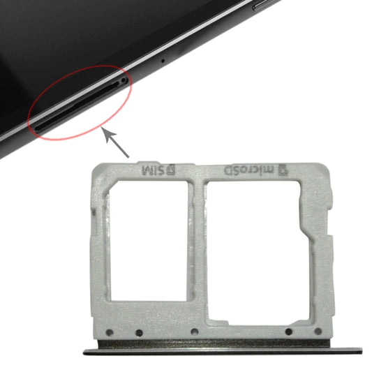 For Galaxy Tab S3 9.7 / T825 (3G Version) SIM Card Tray + Micro SD Card Tray (Black) - Card Tray by buy2fix | Online Shopping UK | buy2fix