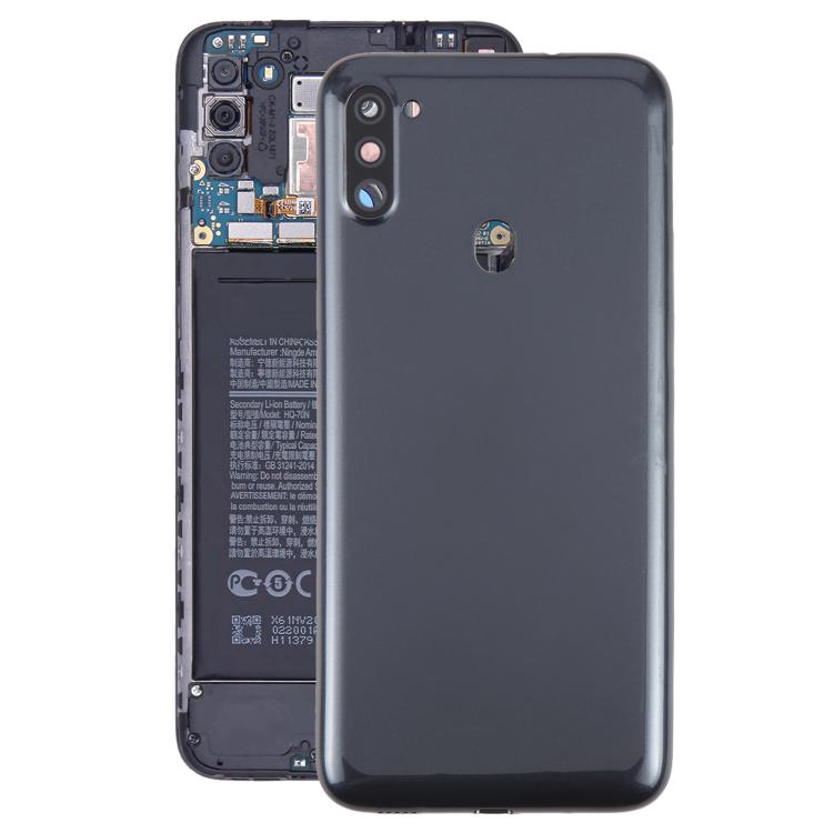 For Samsung Galaxy A11 SM-A115F Back Cover with Camera Lens Cover (Black) - Back Cover by buy2fix | Online Shopping UK | buy2fix