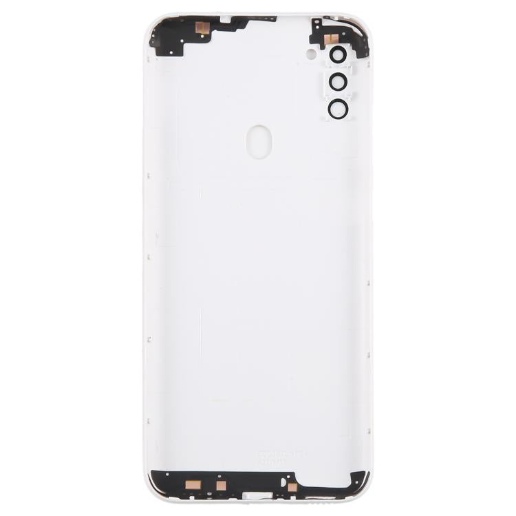 For Samsung Galaxy A11 SM-A115F Back Cover with Camera Lens Cover(White) - Back Cover by buy2fix | Online Shopping UK | buy2fix