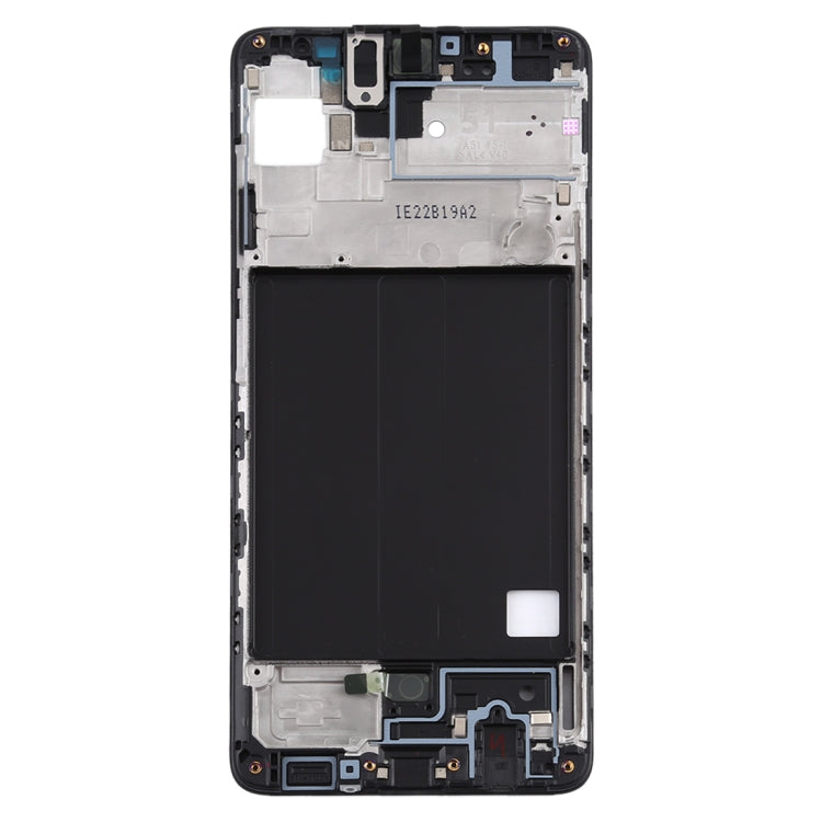For Samsung Galaxy A51  Front Housing LCD Frame Bezel Plate (Black) - Frame Bezel Plate by buy2fix | Online Shopping UK | buy2fix
