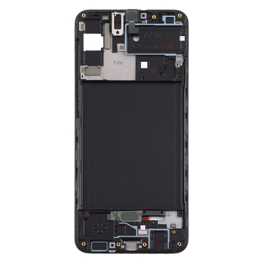 For Samsung Galaxy A30s  Front Housing LCD Frame Bezel Plate (Black) - Frame Bezel Plate by buy2fix | Online Shopping UK | buy2fix