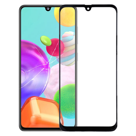 For Samsung Galaxy A41 Front Screen Outer Glass Lens (Black) - Outer Glass Lens by buy2fix | Online Shopping UK | buy2fix