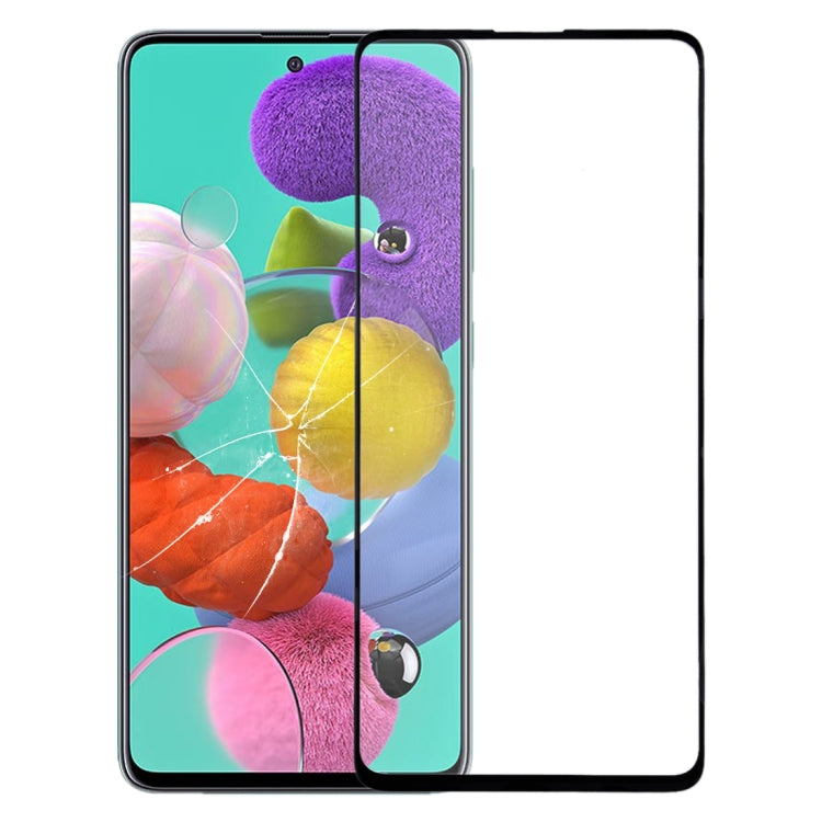 For Samsung Galaxy A51 Front Screen Outer Glass Lens (Black) - Outer Glass Lens by buy2fix | Online Shopping UK | buy2fix