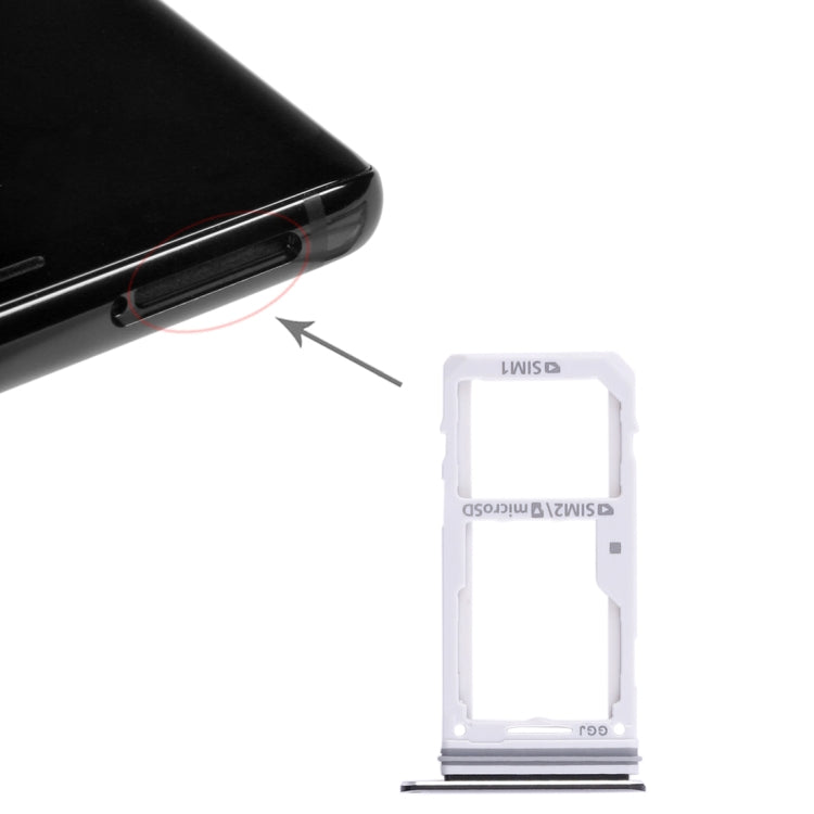For Galaxy Note 8 2 SIM Card Tray / Micro SD Card Tray (Black) - Card Tray by buy2fix | Online Shopping UK | buy2fix