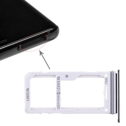 For Galaxy Note 8 2 SIM Card Tray / Micro SD Card Tray (Black) - Card Tray by buy2fix | Online Shopping UK | buy2fix