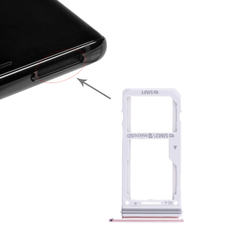 For Galaxy Note 8 2 SIM Card Tray / Micro SD Card Tray (Pink) - Card Tray by buy2fix | Online Shopping UK | buy2fix