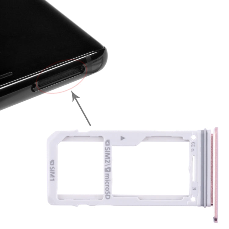 For Galaxy Note 8 2 SIM Card Tray / Micro SD Card Tray (Pink) - Card Tray by buy2fix | Online Shopping UK | buy2fix