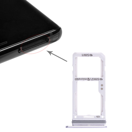 For Galaxy Note 8 2 SIM Card Tray / Micro SD Card Tray (Grey) - Card Tray by buy2fix | Online Shopping UK | buy2fix