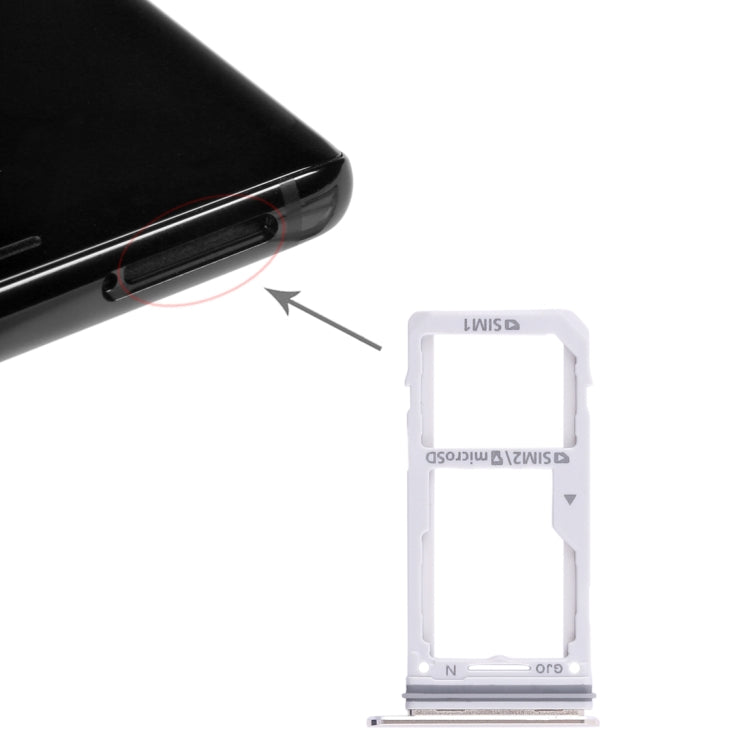 For Galaxy Note 8 2 SIM Card Tray / Micro SD Card Tray (Gold) - Card Tray by buy2fix | Online Shopping UK | buy2fix
