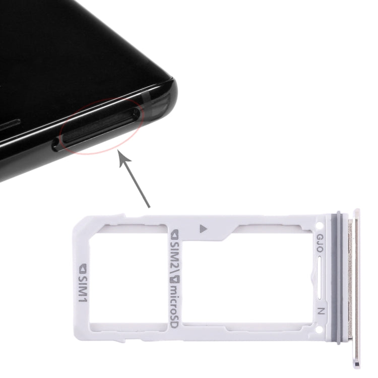 For Galaxy Note 8 2 SIM Card Tray / Micro SD Card Tray (Gold) - Card Tray by buy2fix | Online Shopping UK | buy2fix