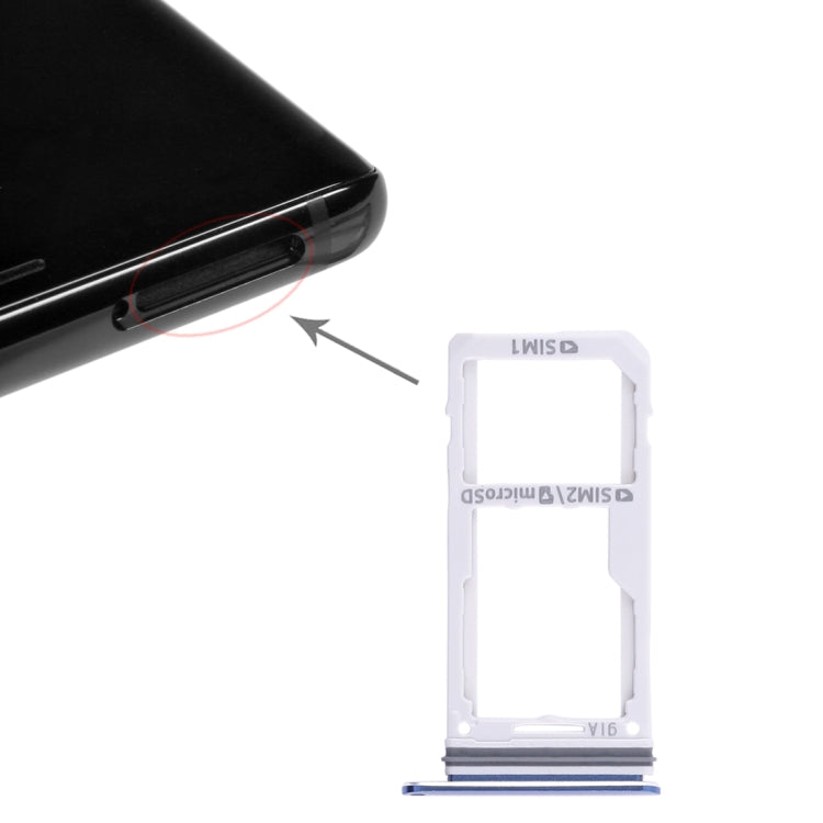 For Galaxy Note 8 2 SIM Card Tray / Micro SD Card Tray (Blue) - Card Tray by buy2fix | Online Shopping UK | buy2fix