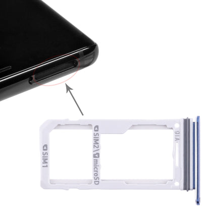 For Galaxy Note 8 2 SIM Card Tray / Micro SD Card Tray (Blue) - Card Tray by buy2fix | Online Shopping UK | buy2fix