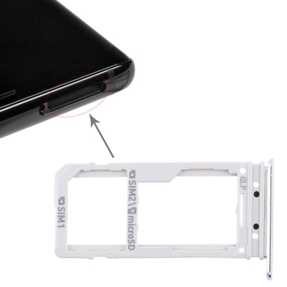 For Galaxy Note 8 2 SIM Card Tray / Micro SD Card Tray (Silver) - Card Tray by buy2fix | Online Shopping UK | buy2fix