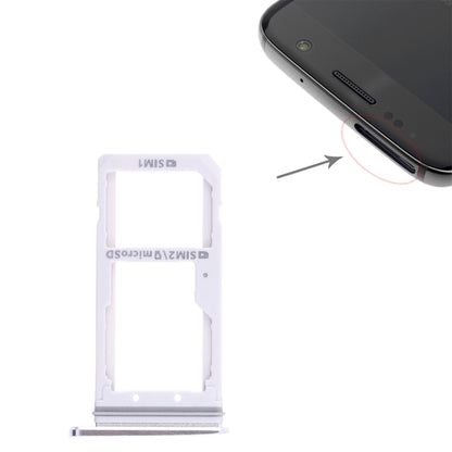 For Galaxy S7 2 SIM Card Tray / Micro SD Card Tray (White) - Card Tray by buy2fix | Online Shopping UK | buy2fix