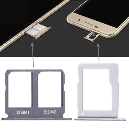 For Galaxy A9100 / A9 (2016) 2 SIM Card Tray + Micro SD Card Tray (Black) - Card Tray by buy2fix | Online Shopping UK | buy2fix