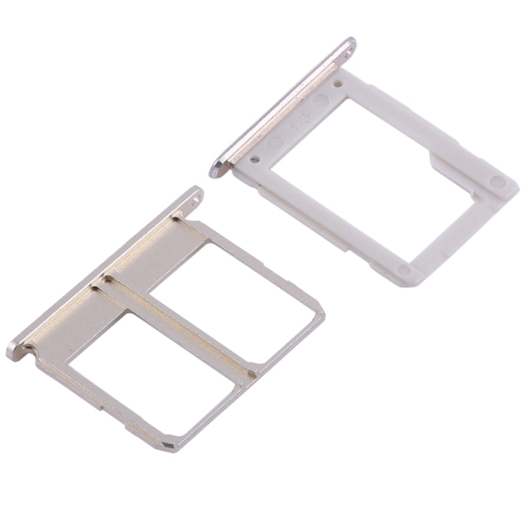For Galaxy A9100 / A9 (2016) 2 SIM Card Tray + Micro SD Card Tray (Gold) - Card Tray by buy2fix | Online Shopping UK | buy2fix